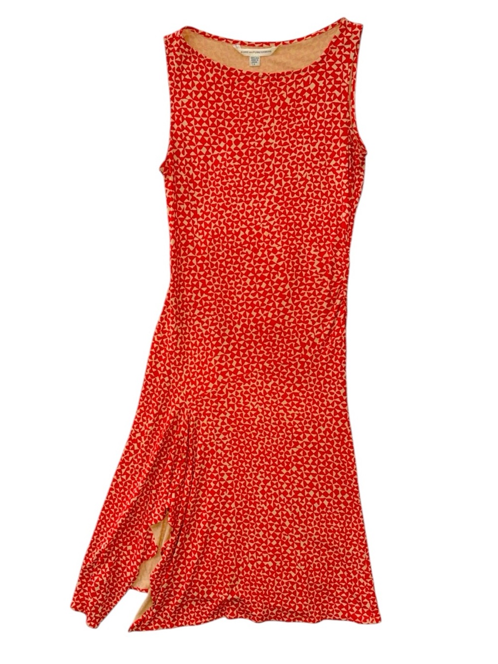 Vintage 2000s Diane von Furstenberg DVF Renaxi Silk Jersey Asymmetrical Dress 6